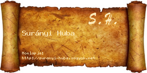 Surányi Huba névjegykártya